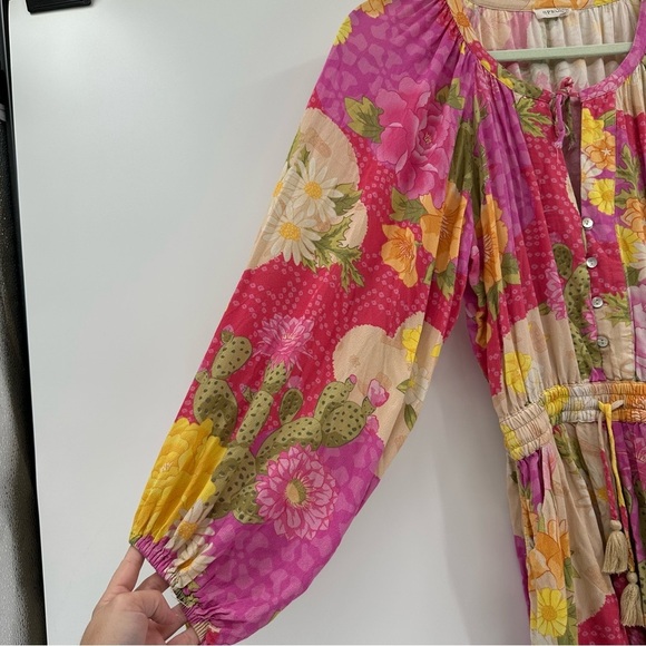 SPELL Joshua Tree Floral Romper Size Small Cactus Print - Picture 8 of 8